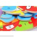 Hillento Wooden Puzzles Jigsaw Puzzles for Toddlers Kids Educational Puzzle Toys Set Safe Education Learning Toys for Toddlers Set of 5Owl Dinosaur Cow Elephant Lion Animal a B07HFP6DVB